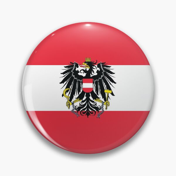 Item preview, Small Austrian flag classic t-shirt with coat of arms designed and sold by Jesse  Weijer.