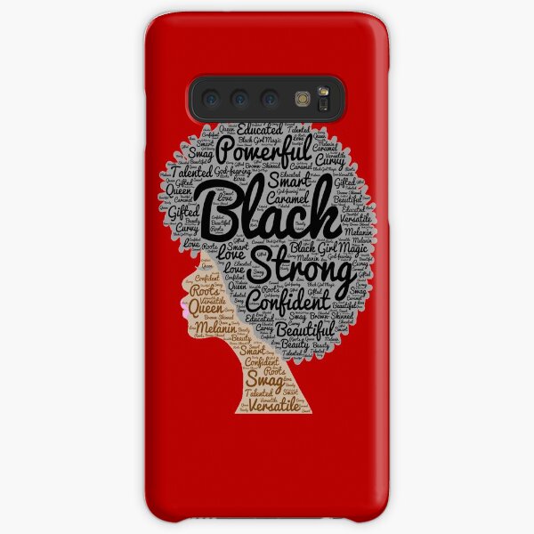Black Woman Natural Hair Words In Afro Samsung Galaxy Snap Case