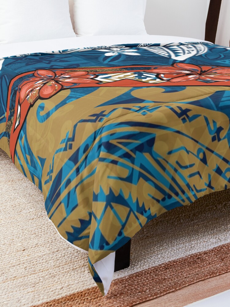 Alternate view of Hawaiian - Samoan - Polynesian Tribal Print Comforter