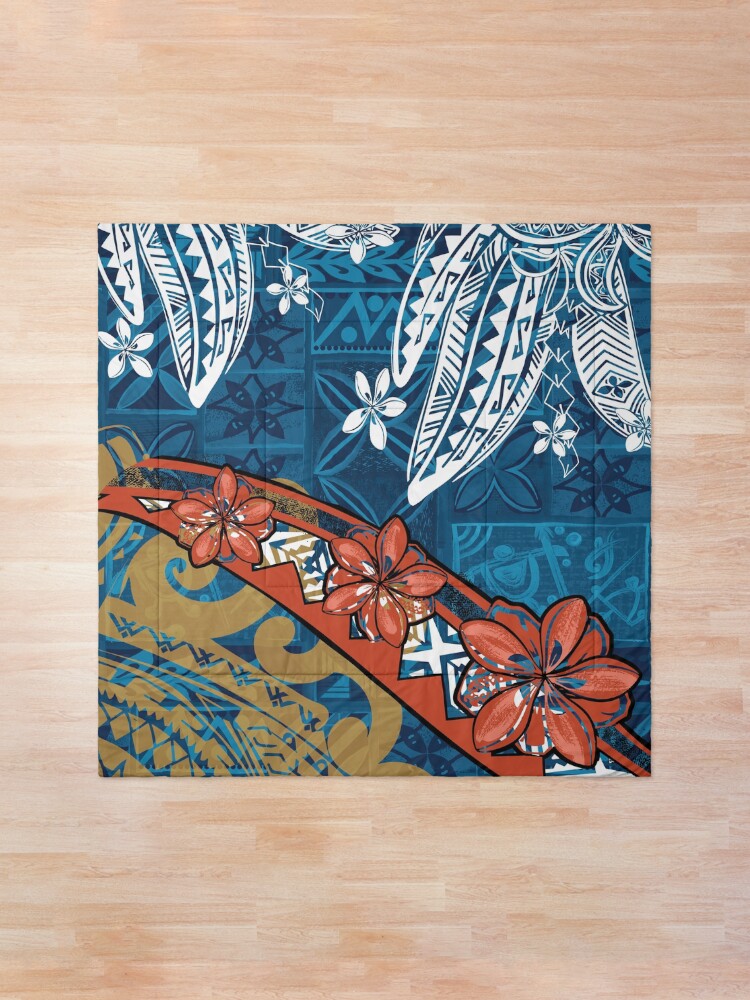 Alternate view of Hawaiian - Samoan - Polynesian Tribal Print Comforter