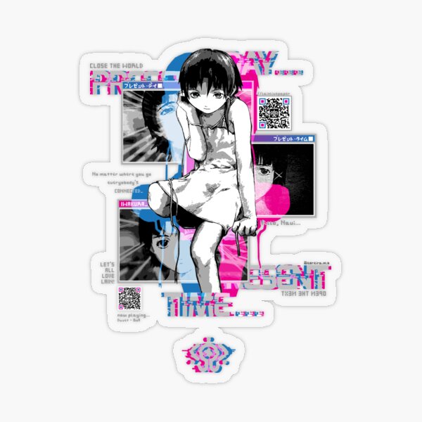 [QR] Lain Windows Transparent Sticker
