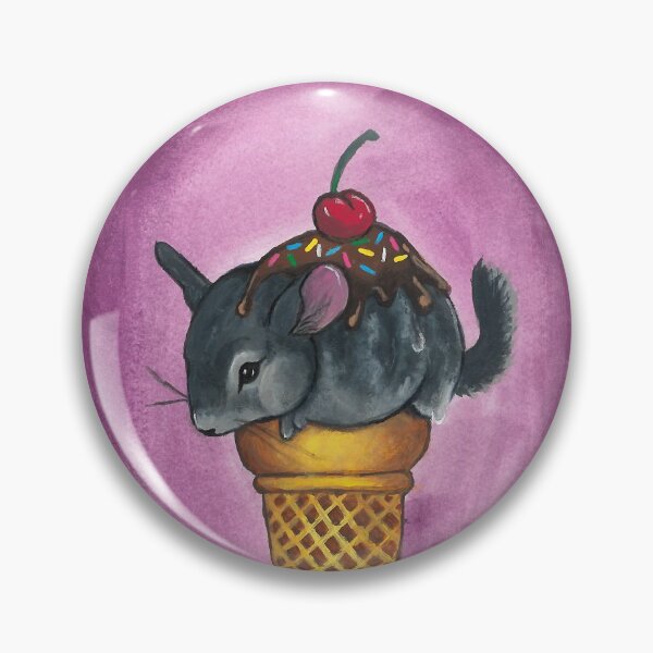 Item preview, Chinchilly Ice Cream- Animal Food Pun designed and sold by SabineAstroph.