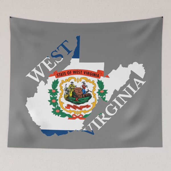 Item preview, West Virginia Flag Map designed and sold by marosharaf.