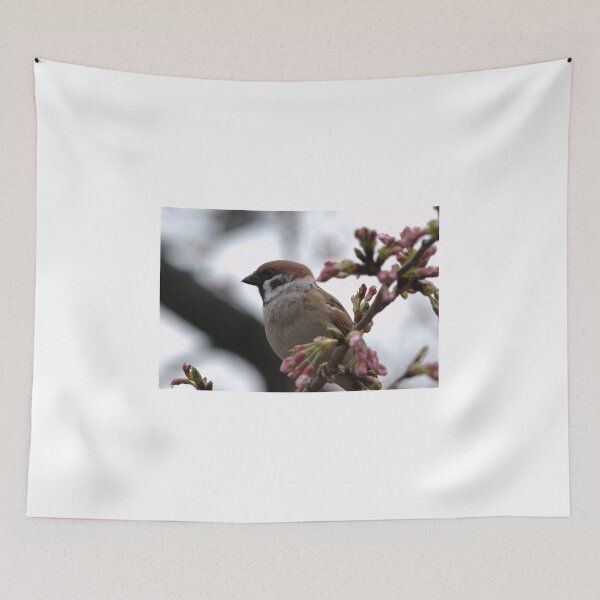 Item preview, Eurasian Tree Sparrow (passer montanus) in a Tree in Tokyo, Japan designed and sold by rodmacpherson.