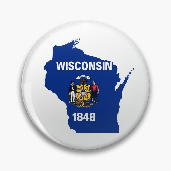 Item preview, Wisconsin Flag Map designed and sold by marosharaf.