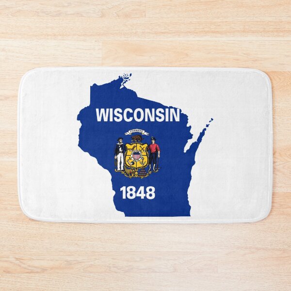 Artikelvorschau, Wisconsin Flag Map entworfen und verkauft von marosharaf.