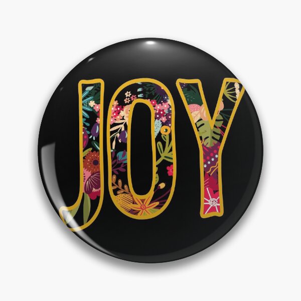 Item preview, JOY (bold letters in bright floral pattern) designed and sold by Ofeefee.