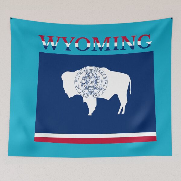 Item preview, Wyoming State  Flag Map designed and sold by marosharaf.