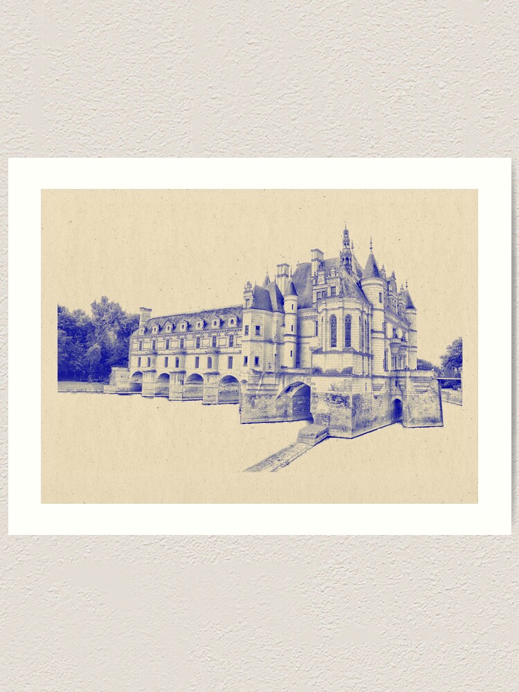 Château De Chenonceau. France. Vintage Affiche vendu par Lost Janis