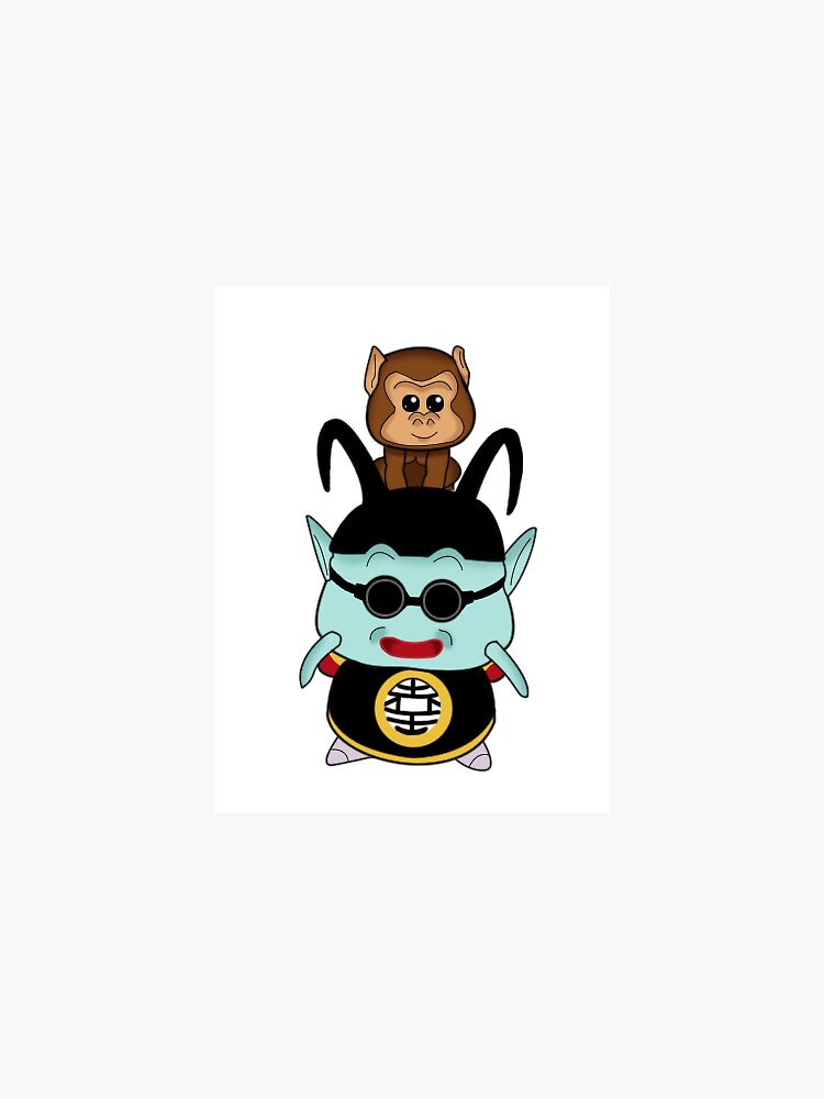 "Cute Bubbles and King Kai" Sticker for Sale by SkyeFire Redbubble