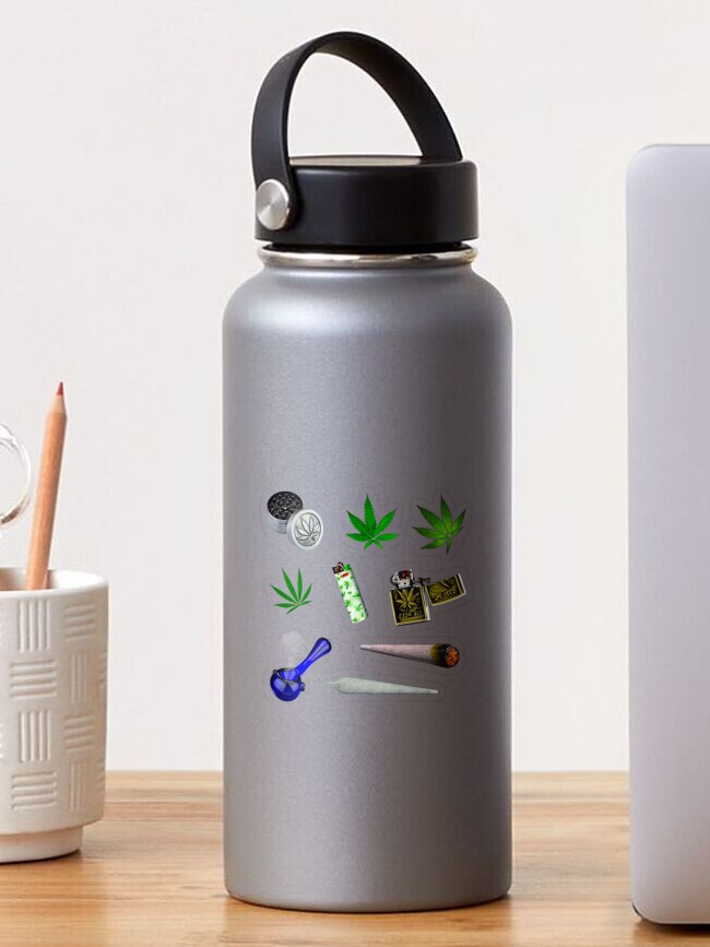 Thumbnail 1 of 3, Sticker, Stoner Weed and Essentials Sticker Bundle Pack ~ Collection Set 1 designed and sold by Neon-Wolf.