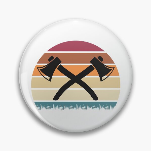 Item preview, Axe Throwing Retro Sunset Black Axe Light designed and sold by funnierthanthou.