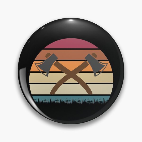 Item preview, Axe Throwing Retro Sunset Dark designed and sold by funnierthanthou.