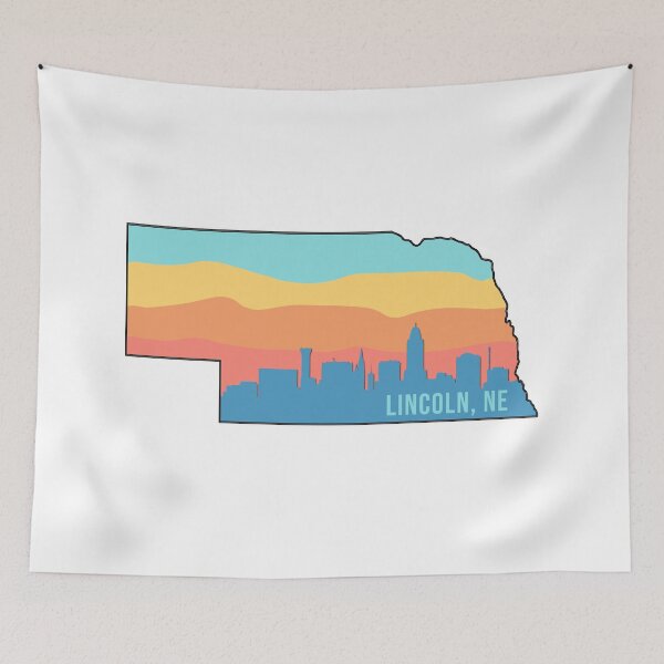 Item preview, Nebraska Lincoln Skyline Sunset designed and sold by sydneyurban.