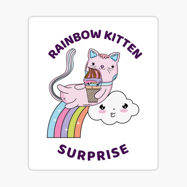 na na na surprise rainbow cat