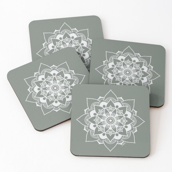 Item preview, Mandala Green white designed and sold by Sie Douglas-Fish.