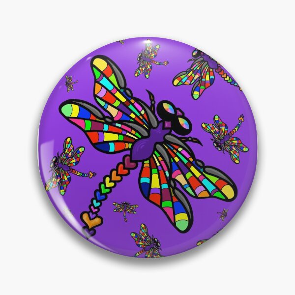Item preview, Colourful Dragonflies. The original multi-coloured Dragonflyght - on Ultra Violet! by Amanda M Lucas designed and sold by Amanda Lucas.