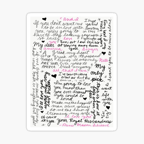 Maxon Schreave, King of my heart Sticker