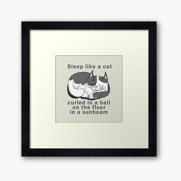 Sleep like a cat ... Framed Art Print