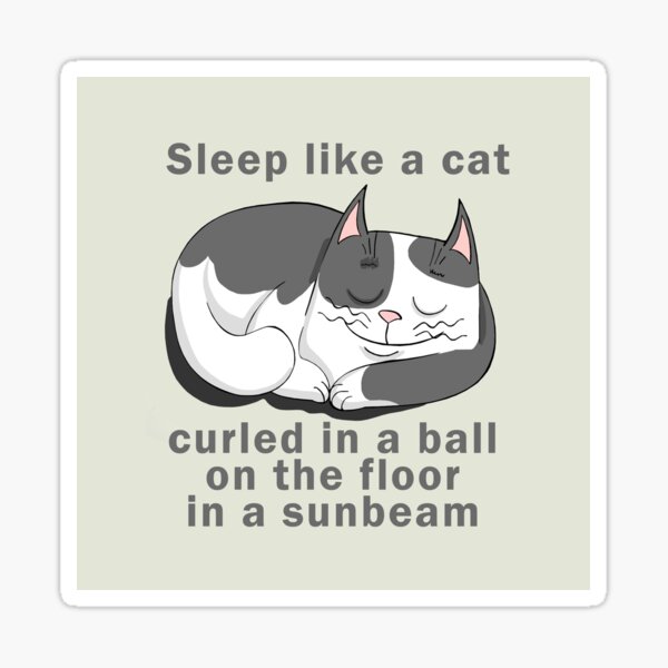 Sleep like a cat ... Sticker
