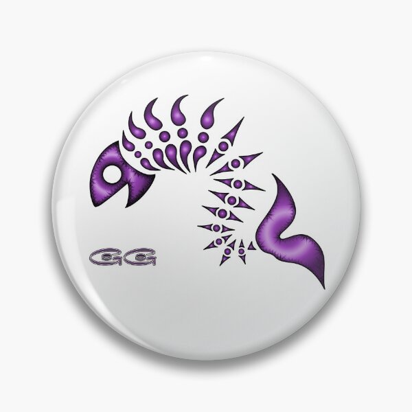 Item preview, Gogo the Fish - Black Outline -Ultraviolet by Amanda M Lucas designed and sold by Amanda Lucas.