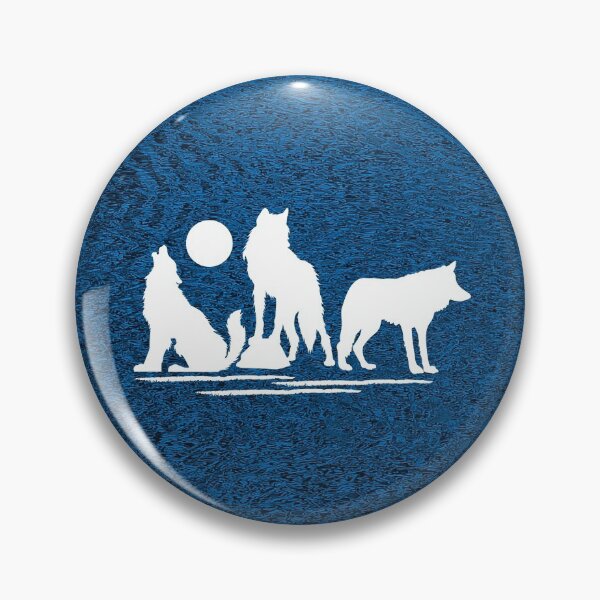 Item preview, 3 wolves on Blue pattern background designed and sold by Taffyc.