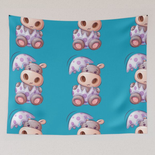 Item preview, Baby hippo hatching out of Easter Egg Goofy design gift idea for animal lovers designed and sold by BRtisticDesigns.