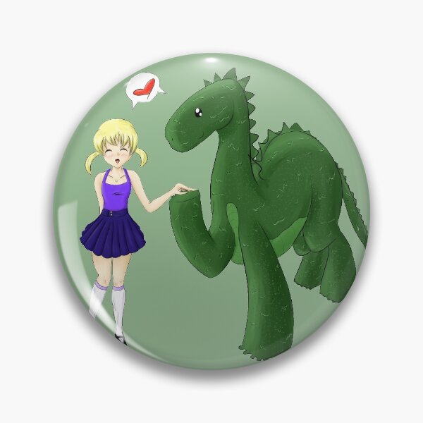 Item preview, A Cute Girl Holding Hands with a Dinosaur designed and sold by MossyMemory.