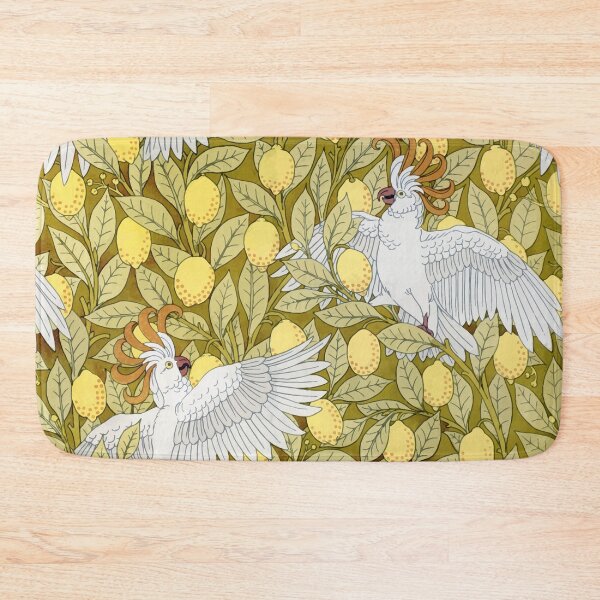 Item preview, Cockatoos and Lemons Cretonne From Animal in Decoration by Maurice Pillard Verneuil designed and sold by digitalvintage.