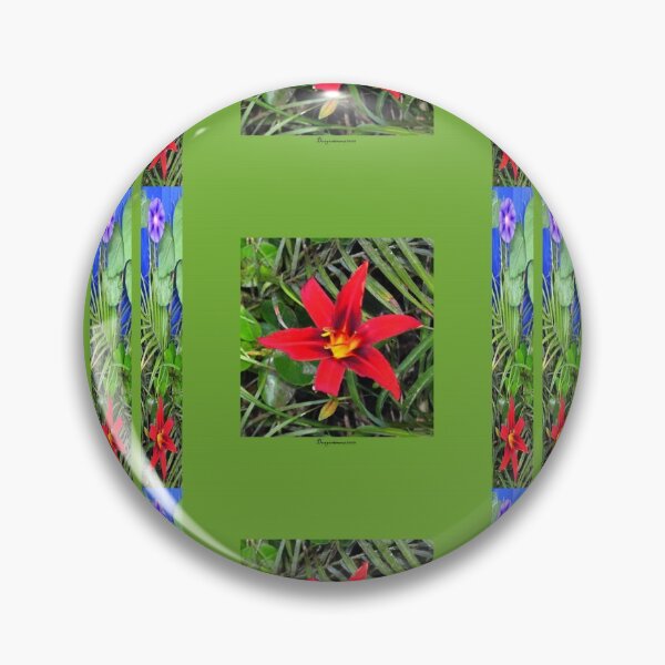 Item preview, EXPLOSION 1 flowers leaves lily star ipomea palm phoenix background blue green red nature designed and sold by dragonemma.