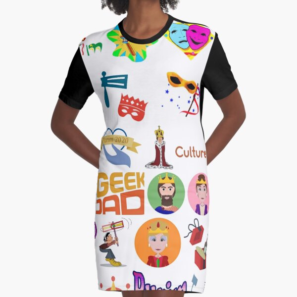 Purim Graphic T-Shirt Dress