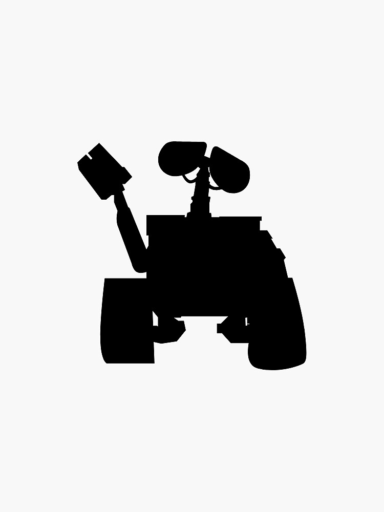 “Wall-e Silhouette” Sticker for Sale by shawndietrich | Redbubble