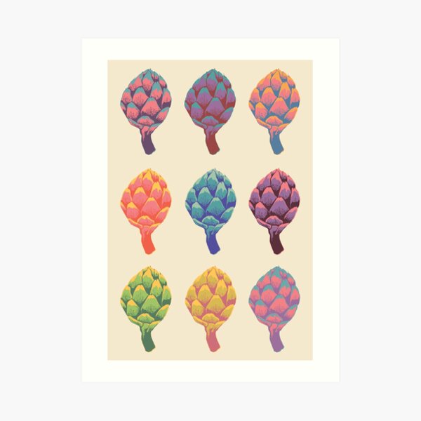 Elevated artichokes! Art Print