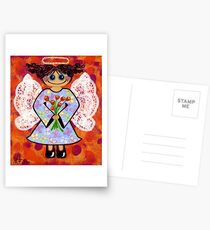 Groovey Angel - She's a hippy chick! Postcards