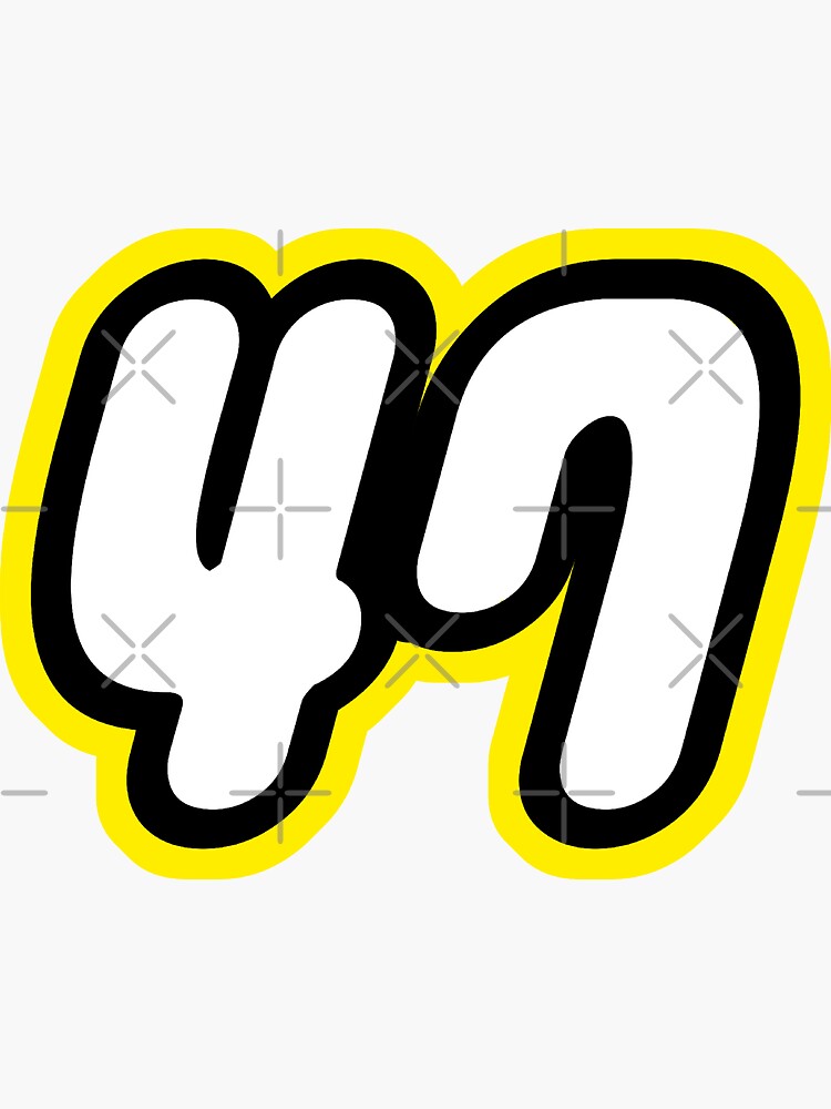 "Number 47 retro plastic bricks for birthday" Sticker for Sale by