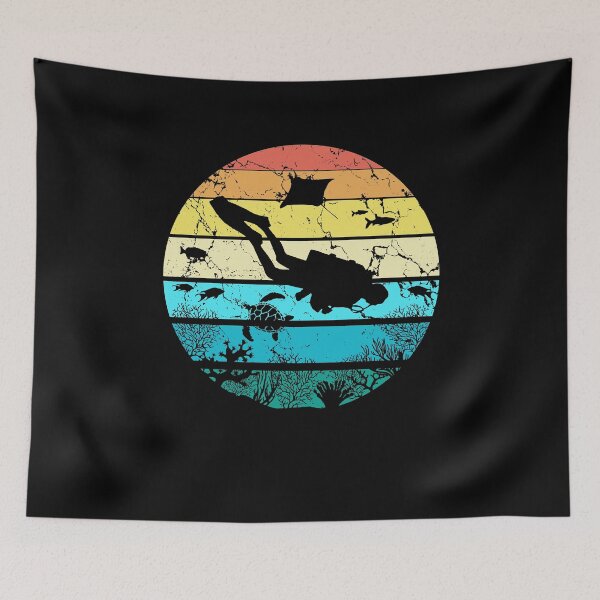 Item preview, Vintage Retro Scuba Diving designed and sold by Captain Mood.