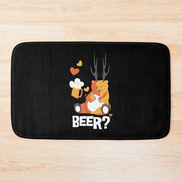 Item preview, Beer? Drunk Bear with Horns Wants more Beer designed and sold by Space-Bug.