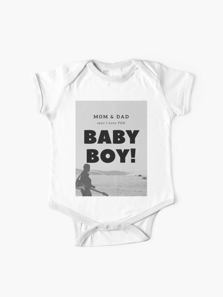 Mom And Dad Says I Love You Baby Boy Tshirts Baby One Piece By Kavinprasath Kp Redbubble