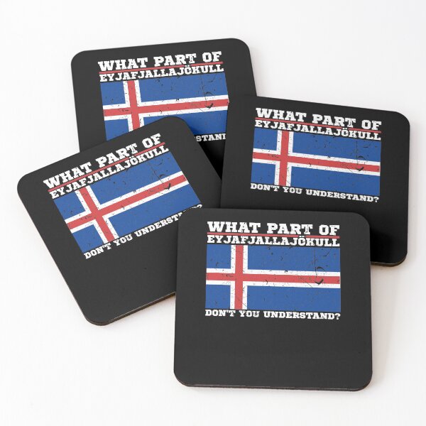 Item preview, Eyjafjallajökull Iceland Flag Volcano Icelandic Language designed and sold by Sinful Charm.