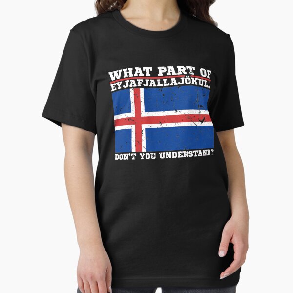 Item preview, Eyjafjallajökull Iceland Flag Volcano Icelandic Language designed and sold by Sinful Charm.