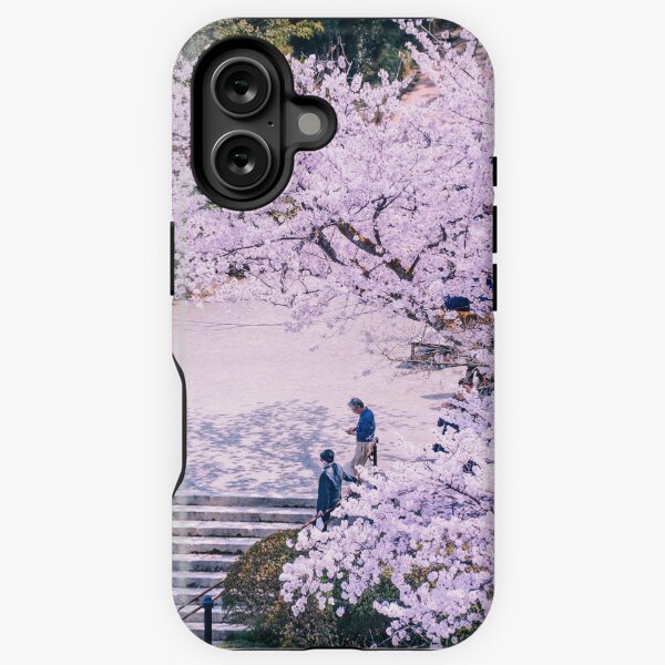 Japon - Stairs under Sakura Coque antichoc iPhone