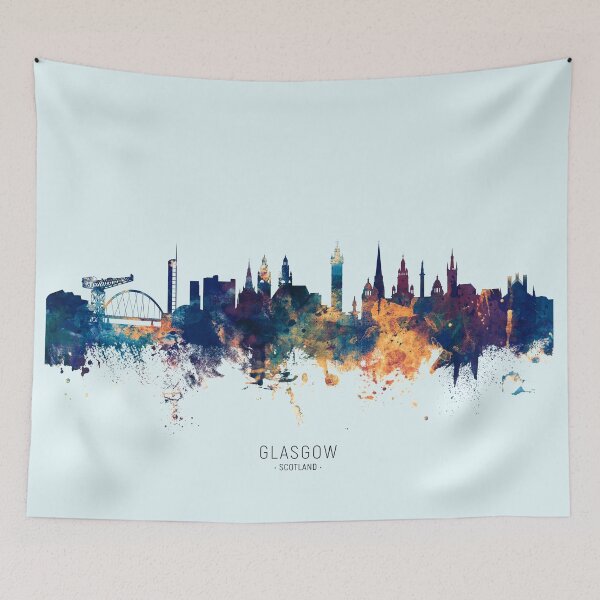 Item preview, Glasgow Scotland Skyline designed and sold by ArtPrints.