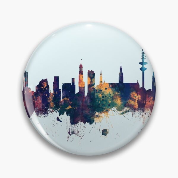 Artikelvorschau, Hamburg Germany Skyline entworfen und verkauft von ArtPrints.