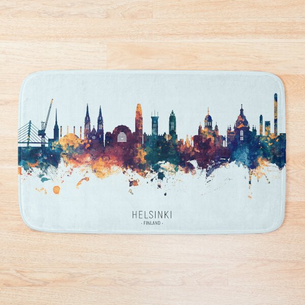 Aperçu de l'œuvre Helsinki Finland Skyline créée et vendue par ArtPrints.
