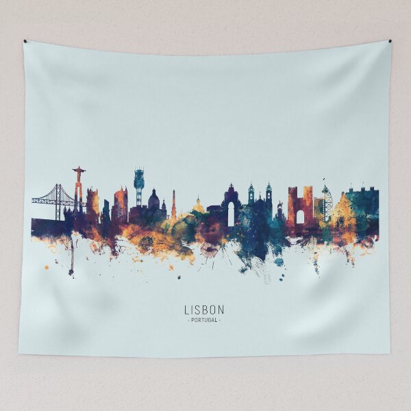 Item preview, Lisbon Portugal Skyline designed and sold by ArtPrints.