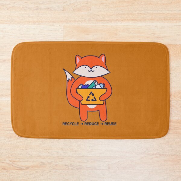 Item preview, Recycle, Reduce, Reuse, Cute, Kawaii Fox- Sustainability designed and sold by EvaWolf.