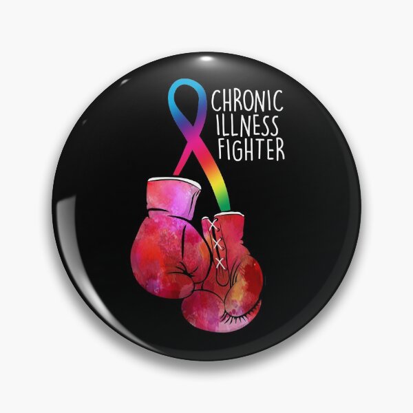 Item preview, Chronic Illness Fighter (black backing) designed and sold by spoonie-species.