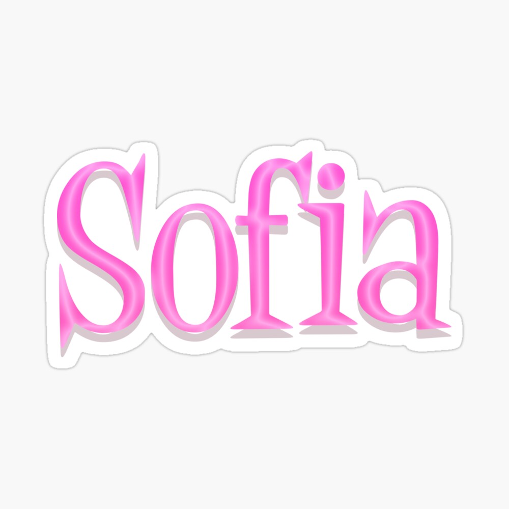 Girl Name Sofia In Pink Panther Cartoon Style Poster By Space Bug Redbubble