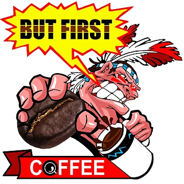 Artwork thumbnail, But First Coffee; by StickerApe