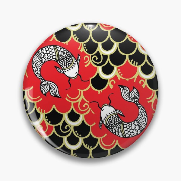 Artikelvorschau, Hartnäckiger / Rot-Schwarzer Chinoiserie-Karpfen / Koi-Fisch entworfen und verkauft von FranBail.